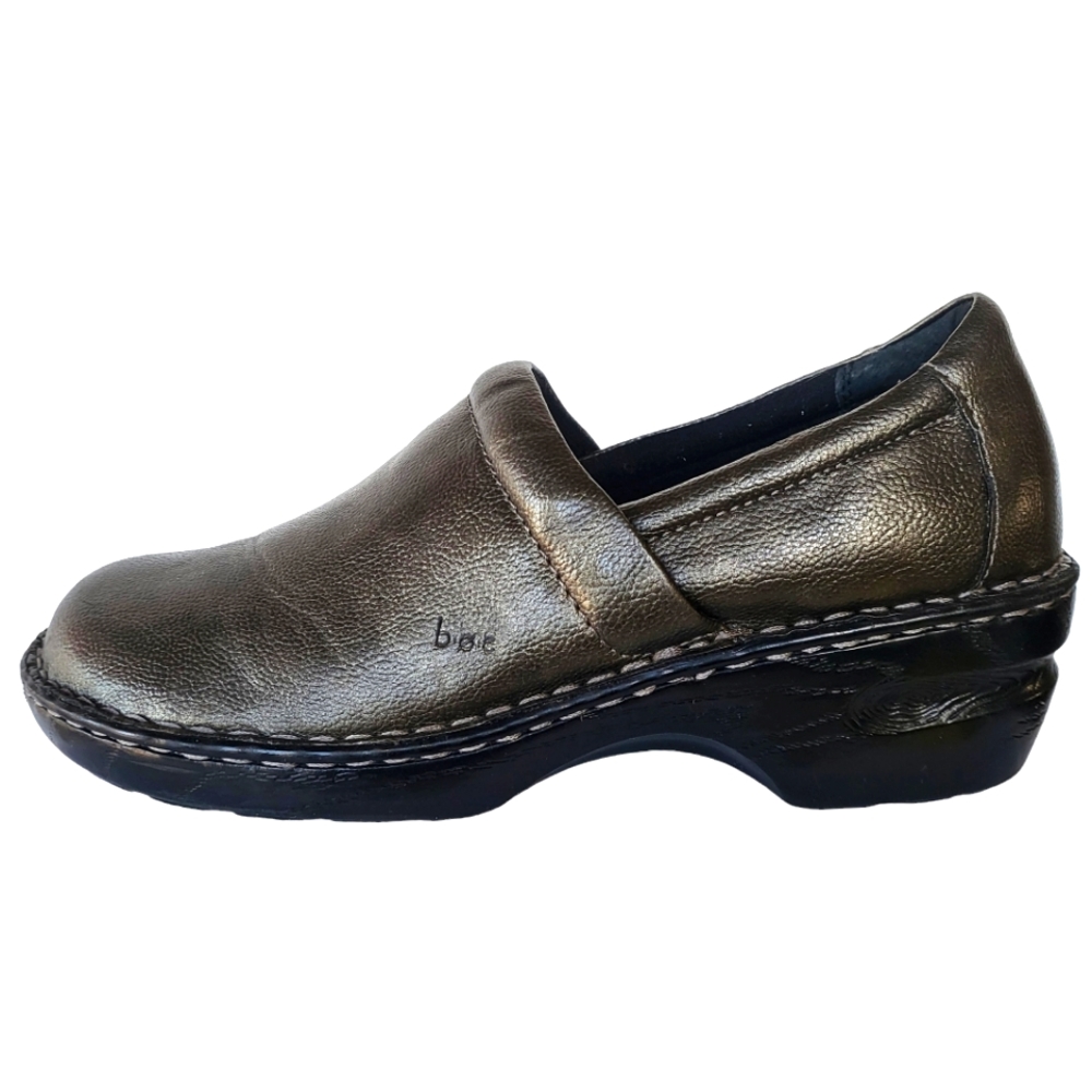 BOC Born Concept Women's Size 11 Bronze Leather Slip In Clog